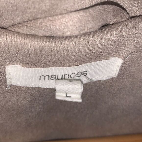 Maurice’s Faux Suede Beige Zip Up Jacket Size Large - Picture 12 of 15